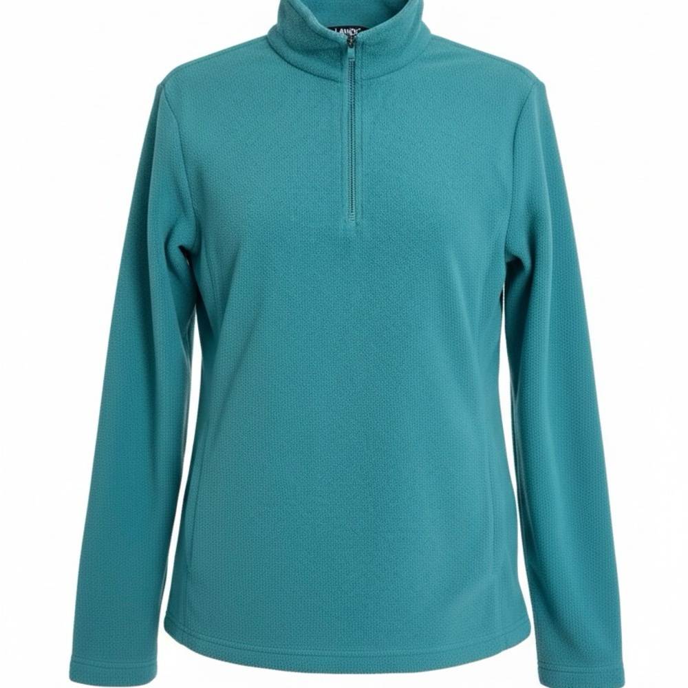 Lands' End Women’s Turquoise Fleece Quarter-Zip Size Small